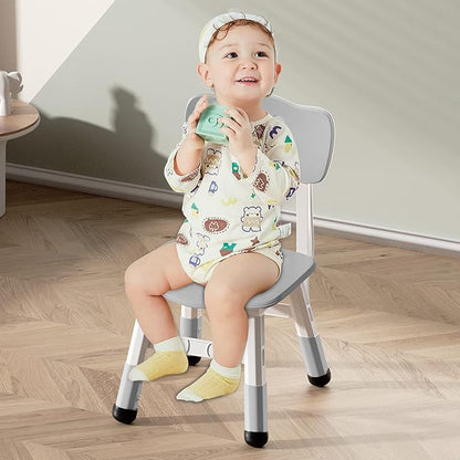 Kids' Desk Chairs Adjustable Height is Suitable for Children's Chairs Used in Families, Schools and Day-Care Between 2-10 Years Old The Max Bearing Capacity is 220LB(5PCS-Beige)