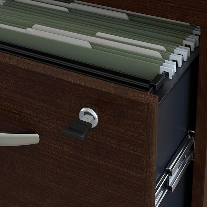 Bush Business Furniture Series C 3 Drawer Mobile File Cabinet in Mocha Cherry - Assembled