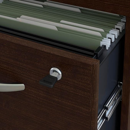 Bush Business Furniture Series C 3 Drawer Mobile File Cabinet in Mocha Cherry - Assembled