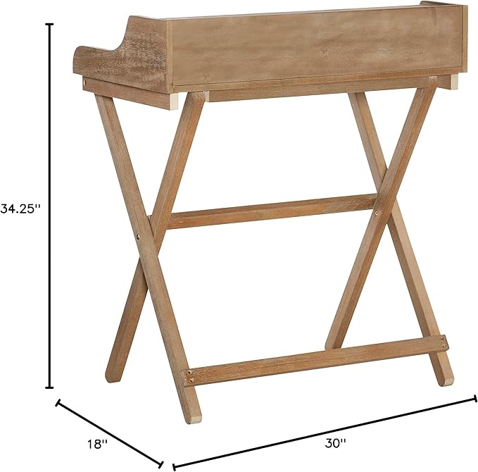 Linon Home Décor Griffin Gray Wash Folding Desk, Grey