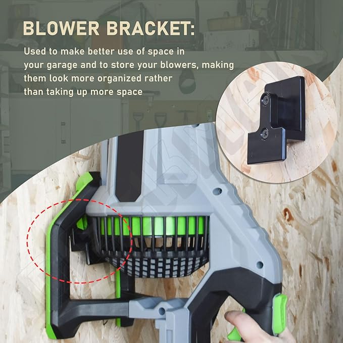 DECKMAN Wall Mount Hanger for Ego Leaf Blower 765 CFM Wall Mount, LB7654 Leaf Blower, Hook/Holder Say Goodbye to Clutter and Hello to an Organized Space Fits Garage or Shed Organization