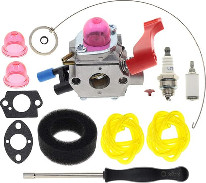 WT-784 Carburetor with Air Filter Tune Up Kit for Poulan Craftsman 530071465 530071775 B1750 B1750LE BV1650 BV1650LE BV1800 BV1800LE BV1850 BV1850LE BV200LE BV2000 Leaf Blower