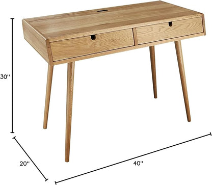 American Trails Freedom Made of Solid American Desk with USB Ports, Natural Oak (New)