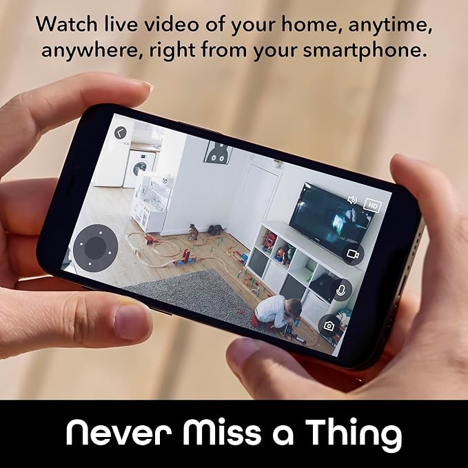 Scope indoor 1080p HD Smart Auto-Tracking Security Camera, White, Motion Only