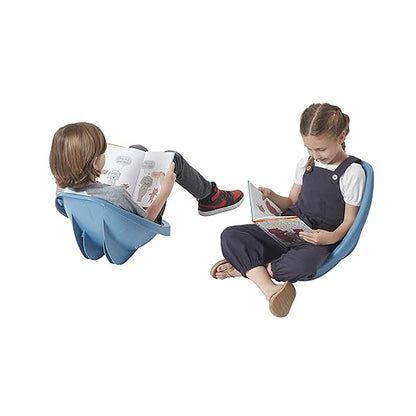 ECR4Kids Leaf Floor Seat, Rocker Chair, Peacock Blue, 6-Piece