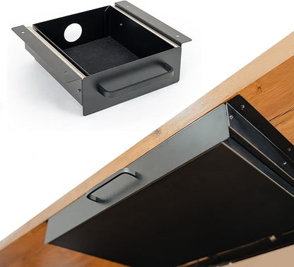 Under Desk Drawer For Desk, Standing Desk Drawer Attachment Under Desk Drawer Slide Out, Carbon Steel Office Drawers Under Desk Pull Out Undermount Drawer, Sliding Underdesk Drawer - 7.5 * 8 * 2.8 in