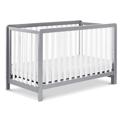 Carter's by DaVinci Colby 4-in-1 Low-Profile Convertible Crib in Grey and White, Greenguard Gold Certified