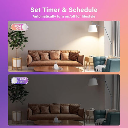 Sengled G2 Smart Light Bulbs That Compatible with Alexa & Google Assistant, Wi-Fi & Bluetooth LED Light Bulbs Dimmable, Led Bulbs 5000K Daylight, No Hub Required, 60W Equiv. 800LM CRI>90, 4 Pack