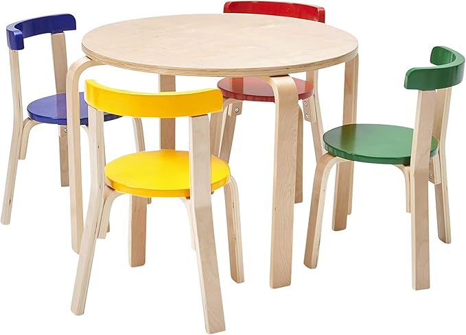 ECR4Kids ECRKids Seating, 5-Piece Table and Chairs Set, Assorted