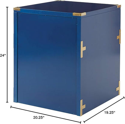 OSP Home Furnishings Wellington 2-Drawer File Cabinet, Lapis Blue