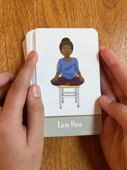 Chair Yoga Poses Cards for Kids: Movement Breaks or Brain Breaks in Classroom, Homeschool, Play Therapy, Calm Corner, or for Social Emotional Learning Activities and Test Taking Strategies
