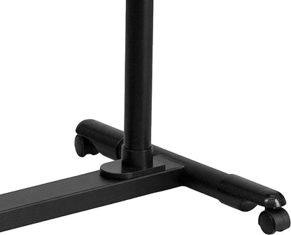Flash Furniture Macon Black Adjustable Height Steel Mobile Computer Desk