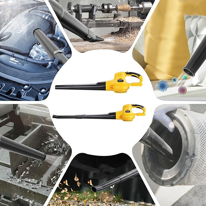 Cordless Leaf Blower Compatible for Dewalt 20V Max Battery(𝐁𝐚𝐭𝐭𝐞𝐫𝐲 & 𝐂𝐡𝐚𝐫𝐠𝐞𝐫 𝐍𝐨𝐭 𝐈𝐧𝐜𝐥𝐮𝐝𝐞𝐝), Electric Handheld Lightweight Leaf Blower for Lawn Care & Yard Cleaning