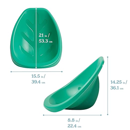 ECR4Kids Leaf Floor Seat, Rocker Chair, Emerald, 6-Piece