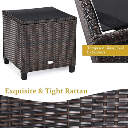 3 PCS Patio Furniture Set, Onesize, Beige