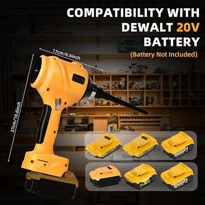 Cordless Dust Blower for Dewalt 20V Battery, Brushless Handheld Leaf Blower Compressed Air Duster 447 MPH for Garages Workshop Sawmill Room Home Cleaning(Battery Not Included)