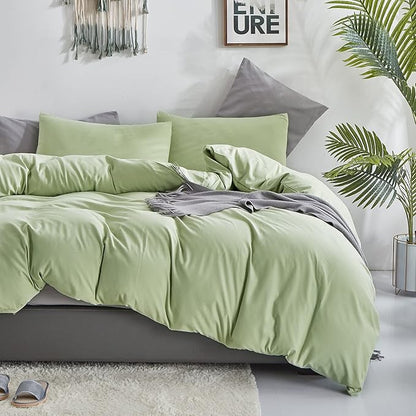 Light Green Comforter Set King Solid Sage Green Bedding Set Lightweight Women Soft Light Mint Green Blanket 3 PCs Durable Comforter Set King Men Breathable Sage Green Bed Comforter Set