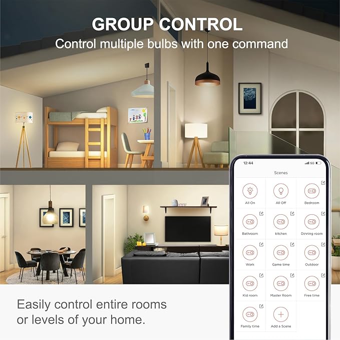 Sengled Alexa, WiFi, Smart Light Bulbs that Work with Alexa & Google Assistant,A19 Soft White(2700K)No Hub Required,800LM 60W Equivalent HighCRI)90,4Count(Pack of 1)