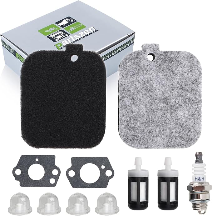 4229 120 1800 Air Filter for Stihl BG45 BG46 BG55 BG65 BG85 SH55 SH85 BR45C Blower with Fuel Filter Spark Plug Primer Bulb Tune Up Kit, 2 Pcs