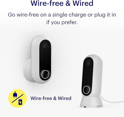 Canary Flex Outdoor Indoor Home Security Camera HD WiFi IP | 24/7 Watch Live Video, Weatherproof, Wire-Free & Wired, Motion Alerts, Two-Way Talk, Night Vision, 10x Zoom, Works with Alexa & More