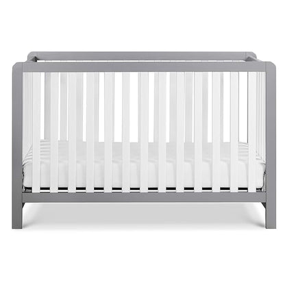 Carter's by DaVinci Colby 4-in-1 Low-Profile Convertible Crib in Grey and White, Greenguard Gold Certified