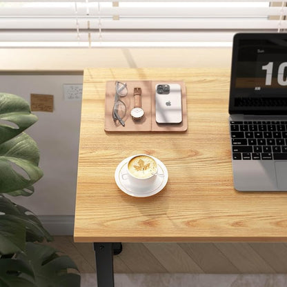 Computer Desk, 61.9 inches Folding Table Home Office Desk for Home Office, Gaming Desk, No Install Needed, Multifunctional Laptop Table