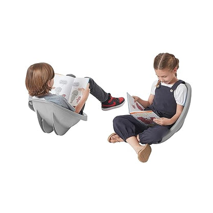 ECR4Kids Leaf Floor Seat, Rocker Chair, Light Grey, 6-Piece