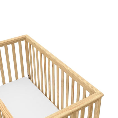 Storkcraft Hillcrest 4-in-1 Convertible Crib (Natural) - Converts to Daybed, Toddler Bed, and Full-Size Bed, Fits Standard Full-Size Crib Mattress, Adjustable Mattress Support Base