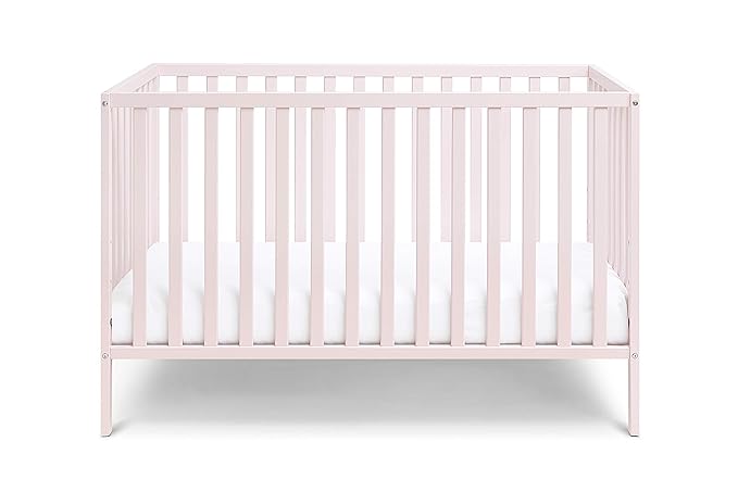 Suite Bebe Palmer 3 in 1 Convertible Crib - Quick Ship, Pastel Pink