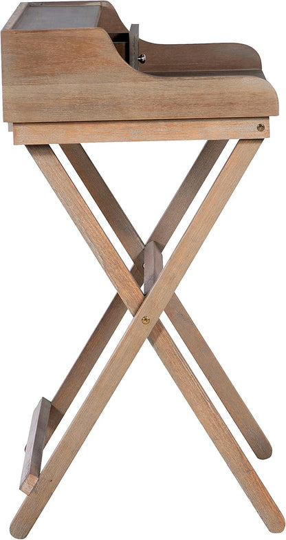 Linon Home Décor Griffin Gray Wash Folding Desk, Grey