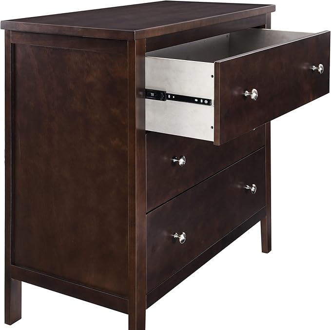Delta Children Campbell 3 Drawer Dresser, Walnut Espresso