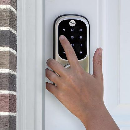 Yale Assure Lock Deadbolt, Black Suede Digital Touchscreen Non-Connected Keypad with Backup Key for Front or Back Entry Door, YRD226-NR-BSP