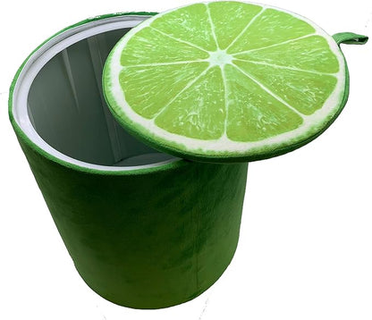 Storl Organizer Storage Stool for Toy and Cloth and Kids Stool (Lime, 12Wx13H)