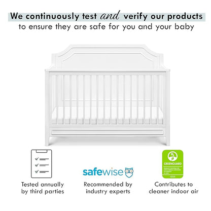DaVinci Chloe Regency 4-in-1 Convertible Crib in White Greenguard Gold Certified