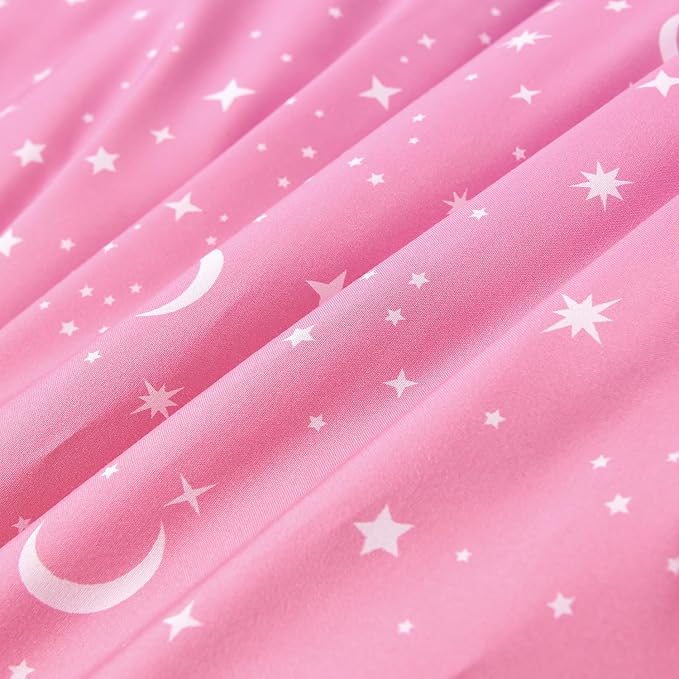 URBONUR Rainbow Comforter Set Queen Size for Teen Girls & Boys Women, Multicolor Moon Printed Bedding Set, 6 Pieces Bed in a Bag, Soft All Season (Rainbow, Queen)