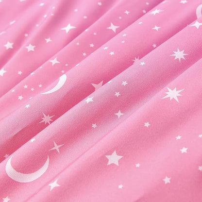 URBONUR Rainbow Comforter Set Queen Size for Teen Girls & Boys Women, Multicolor Moon Printed Bedding Set, 6 Pieces Bed in a Bag, Soft All Season (Rainbow, Queen)