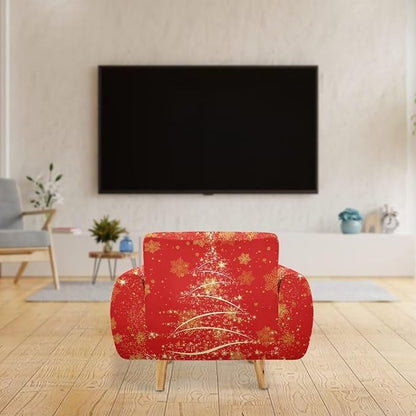 FKELYI Easy Going Stretch Sofa Slipcover Christmas Tree Sofa Couch Cover Washable Sofa Slipcovers Comfortable Furniture Protector S