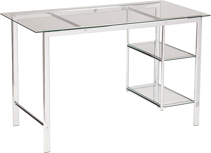SEI Furniture Oslo Writing Desk, Chrome