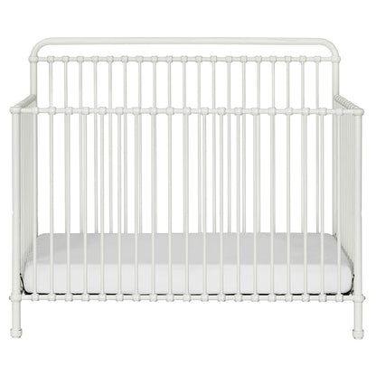 Namesake Winston 4-in-1 Convertible Metal Crib in Washed White, Greenguard Gold Certified