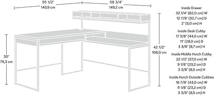 Sauder Manhattan Gate L-Shaped Desk, Mystic Oak finish