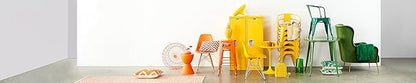 Modway Haste Contemporary Modern Hourglass Accent Stool in Orange