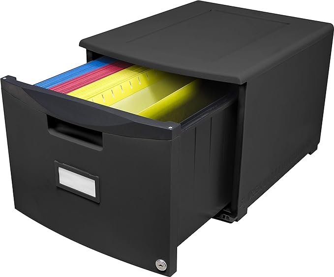 Storex 61265B02C File Cabinet, Case of 2, Black