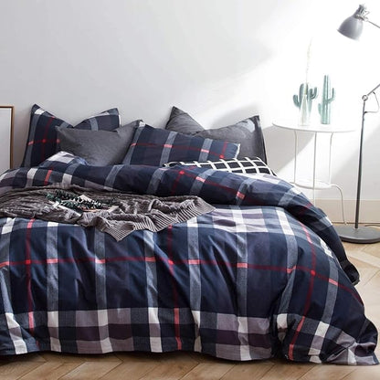Navy Plaid Comforter Set Cal King Multicolor Checkered Bedding Set Navy Blue Tartan Grid Comforter Striped Women Navy Blue Blanket Cal King Breathable Navy Blue Checkered Bed Comforter Set