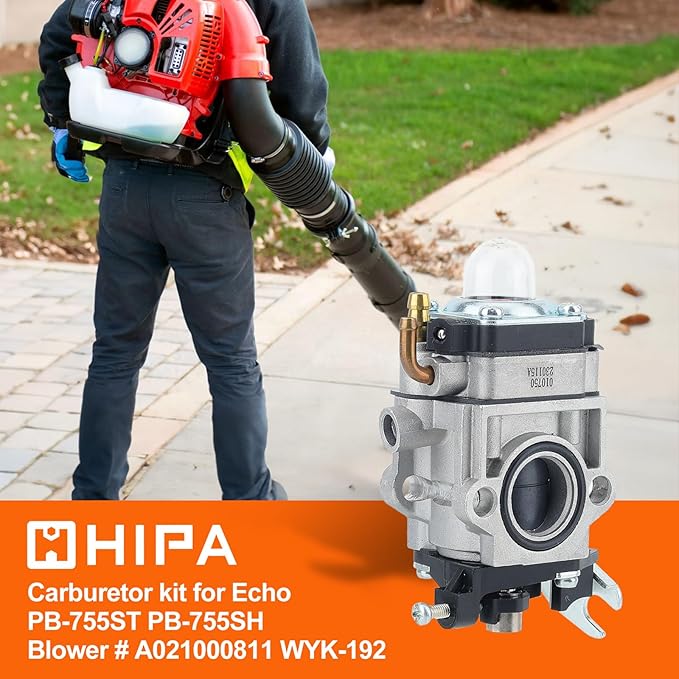 Hipa PB-755ST Carburetor for Echo PB755ST PB 755ST PB-755H PB-755T PB-755SH PB-651H PB-651T PB-751T PB-751H Shindaiwa EB633RT Backpack Blower Replace A021000812 WYK-192 WYK-192-1