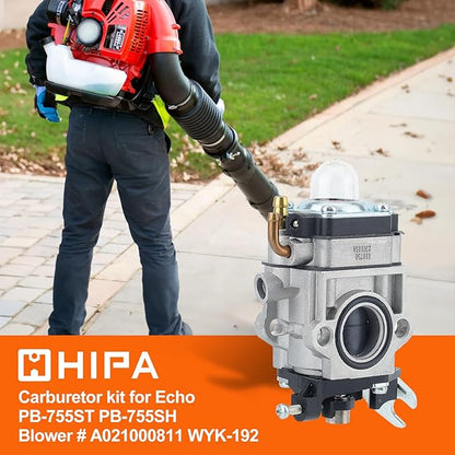 Hipa PB-755ST Carburetor for Echo PB755ST PB 755ST PB-755H PB-755T PB-755SH PB-651H PB-651T PB-751T PB-751H Shindaiwa EB633RT Backpack Blower Replace A021000812 WYK-192 WYK-192-1
