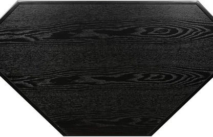 Leick Home 83430 Corner Computer/Writing Desk with Center Keyboard Drawer and Shelf, Black Oak