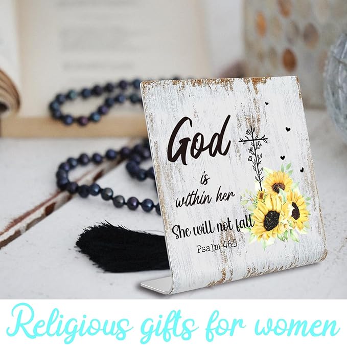 Religious gifts for Women Friends Prayer Room Decor for Office Desk Scripture Inspirational Home Decor Gifts for Her, Mom,Sister, Friends, Coworker Birthday Gifts for Women Catholic XUV02