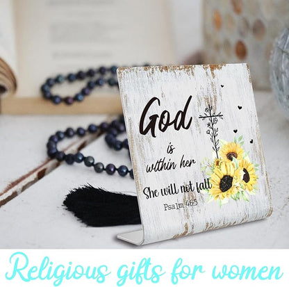 Religious gifts for Women Friends Prayer Room Decor for Office Desk Scripture Inspirational Home Decor Gifts for Her, Mom,Sister, Friends, Coworker Birthday Gifts for Women Catholic XUV02
