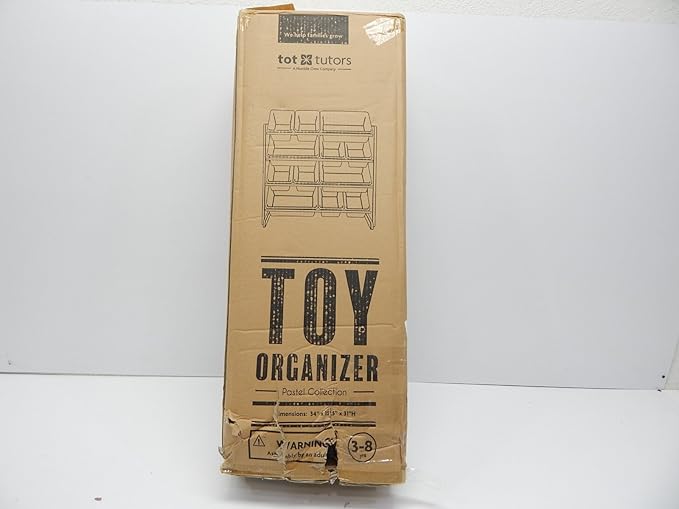 Humble Crew, White/Pastel Kids' Toy Storage Organizer