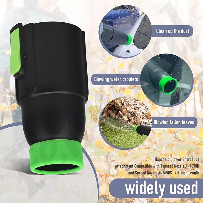 AST2000 Handheld Blower Short Tube Attachment for EGO LB5300/LB5750/LB5800/LB6500/LB6510/LB6700/LB7650, Compatible with Tapered Nozzle AN7650R and Spread Nozzle AN7650S- 7.5-inch Length